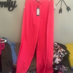Vero Moda Pink Wide Leg Pants Soft Fabric